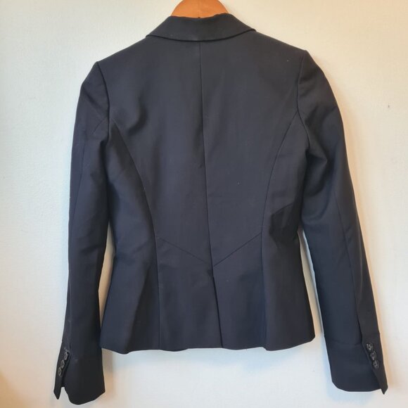RW&CO Stretch Lining Womens Black Suit Blazer Size 0 One Button Stylish Chic - Picture 2 of 16